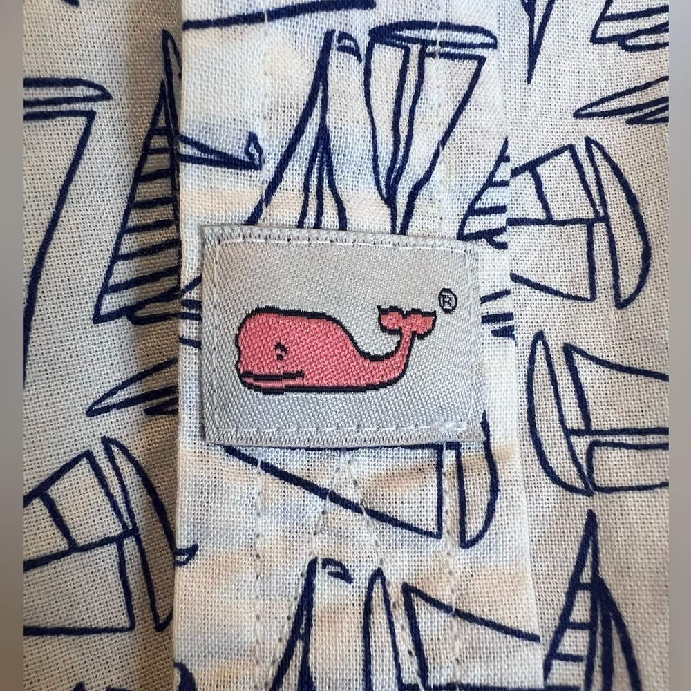 Vineyard Vines Murray Shurt Slim Fit Navy White Sailboats Button Down Shirt XXL - Picture 5 of 7